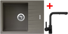 Sinks PERFECTO 650 Truffle + ENIGMA S Černá matná 